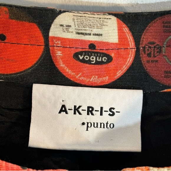 AKRIS PUNTO Sz 14 Blazer Jacket Polka Dot Pattern Partly Lined 100% Cotton - Picture 2 of 10